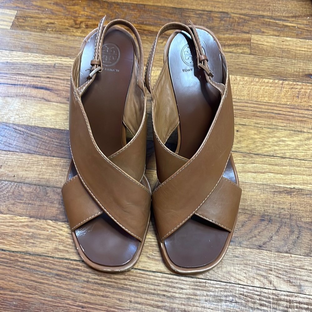 TORY BURCH WEDGE SANDALS SZ 10
